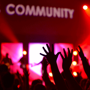 Community - People at concert together